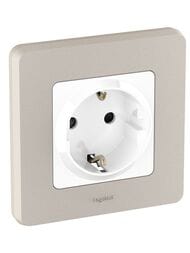 Розетка LEGRAND INSPIRIA с заземлением со шторками 16 А  IP20 белый 673730