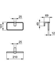Полотенцедержатель-кольцо Ideal Standard CONCA T4502A2, цвет: полированное золото