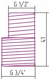 Комплект эксцентриков СУНЕРЖА нерж.сталь (2 шт.) 3/4"Нх1/2"Н 02104-1234