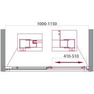 ����� � ���� BelBagno Unique 1000-1150x1900 BF-1-100/115-C-Cr ������ ����������/������� ����