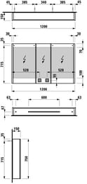 ���� ���������� LAUFEN Frame25 4.0885.4.900.144.1 (1200�750�150) � ����������, ��������� �����������