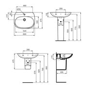 �������� Ideal Standard TESI 60 �� (600�475�165) � ���������� ��� ��������� T352201