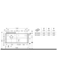 Тумба под раковину слева Duravit Happy D.2 Plus 1600х408х550 4 ящика, белый глянец HP4963L2222 — изображение 3