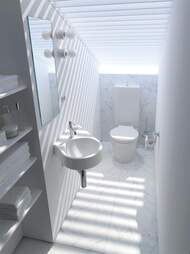 Рукомойник диагональный DURAVIT ARCHITEC 645х410х150 отв. под смеситель, раковина слева 0764650000 — миниатюра 4