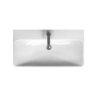 Geberit Smyle Square Тумба с раковиной 75 см, белый глянец + Зеркальный шкаф, подсветка 529.353.00.7