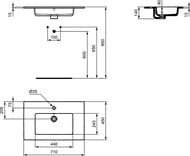 ���������� Ideal Standard TEMPO 710�450 ��������� ��� ���������, ������� E053501