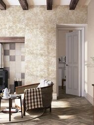 Обои виниловые на флизелине Kerama Marazzi Оазис мотив (1,06х10,05) бежевые KM6202 (рул.)