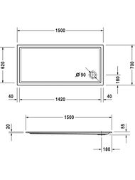������ ��������� Duravit Starck 1500�700 72012700000000