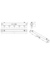 Коллектор VALTEC 1.1/2" на 5 выходов, 3/4"Н с м-о расст вых. 100мм, нерж. сталь, VTc.510.SS.080505 — изображение 4