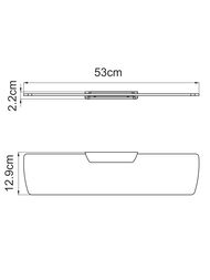 Полка WasserKRAFT AISCH K-5924 стекло