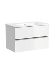 Тумба под раковину SANCOS Urban (790х450х550) подвесная, 2 ящика с доводчиками, белый глянец UR80W