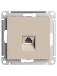 Розетка Systeme Electric ATLASDESIGN компьютерная RJ45 кат. 5E механизм песочный ATN001283
