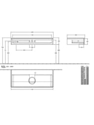 ����� ��� ���������� Villeroy & Boch Antao (1200�190�500) 1 ����, � ����������, ����/������ L10113HM