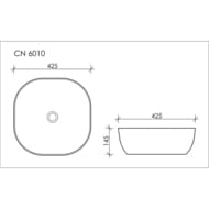 �������� ��������� Ceramicanova Element 425�425�145 ����������, ��� ��������, ����: ����� CN6010
