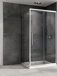 Душевой уголок ABBER Schwarzer Diamant AG30100H-S75 (1000х750х1950) стекло 6мм прозрачное/хром