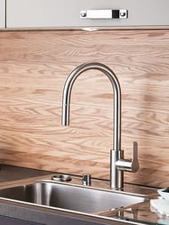 Смеситель для кухни Vitra Inox антибактериальное покрытие,выдвижной излив,хром A42153EXP