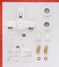 Уценка! Смеситель Grohe EuroStyle 33591LS3 для ванны, однорычажный, настенный, белый - уценка. — миниатюра 4