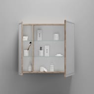 Зеркало-шкаф SANCOS Mirror (790х150х740) подвесное,LED-подсв.,сенсорное управ.,дуб галифакс MI80EG