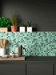 Мозаика Vidrepur Nature Bali  5608 25х25 (317х317) на сетке, зеленая (кв.м.) — изображение 2