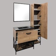 Зеркало COMFORTY Бредфорд-75 (750х800х40) черный 00004149062