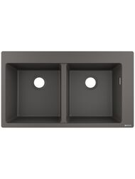 Мойка из гранита Hansgrohe S51 43316290 (880х500) врезная, отвер.под смес., серый камень — миниатюра 1