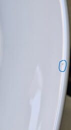 Уценка! Раковина накладная BelBagno (610х415х140) овальная, с отверстием под смеситель, белая BB1346 - уценка. — изображение 6