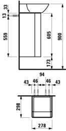 ����� ��� ���������� Laufen INO 4.2530.1.030.170.1 (280�310�605) 1 ������ �����, ����� �������