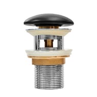 Выпуск для умывальника IDDIS Optima Home с переливом, черный матовый, OPHBM0Wi88 — миниатюра 1