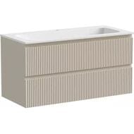 Тумба под раковину SANCOS Snob R (995x445x500) подвесная, два ящика, Beige Soft SNR100CE