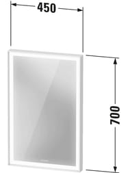 ������� Duravit L-Cube 450�700�67 � 4-��������� ����������, ������, ��. ����� LC7379018180000