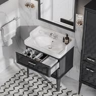 Зеркало KERAMA MARAZZI POMPEI с подсветкой, 800х95х800, черное глянцевое PO.mi.80\BLK