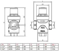 �������� �������� VALTEC 1/2" ��������� 1-5,5 ���,  VT.086.N.04