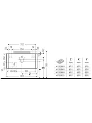 Тумба под раковину Duravit Happy D.2 Plus 1300х408х550 2 ящика, дуб средиземн. HP496207171 — изображение 3