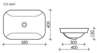 �������� ������������ ������ Ceramicanova Element 580�400�150 �������������, ����� CN6041