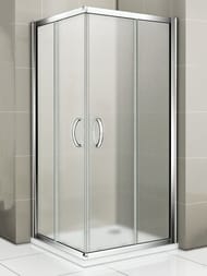 Уголок душевой GOOD DOOR BAS INFINITY CR -100-G-CH (100х100) квадрат.,раздвиж двери,стекло грейп 6мм — изображение 3