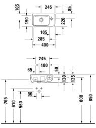 ���������� DURAVIT ME by Starck 400�220 ��������� ������, ����� ������� 0717403200