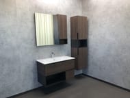 Зеркало-шкаф COMFORTY Франкфурт-90 (880х800х160) подвесной, дуб шоколадно-коричневый 00004150529