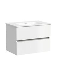 Тумба под раковину SANCOS Urban (690х450х550) подвесная, 2 ящика с доводчиками, белый глянец UR70W