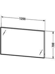 ������� Duravit L-Cube 1200�700�67 � 4-��������� ����������, ������, ����� ������� LC7383018180000