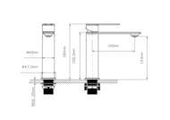 Смеситель для раковины Vincea Линеа (Linea) VBF-4LN1GM, вороненая сталь