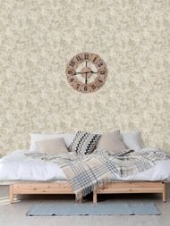 Обои виниловые на флизелине Grandeco Anastasia A55304 (1,06х10,05) штукатурка, бежевые (рул.)