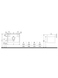 ����� ��������� Duravit XViu 484�397�454 2 �����, ����� ������/������� XV43330B122