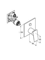 Смеситель встраиваемый для ванны и душа KLUDI DECUS 54759N275