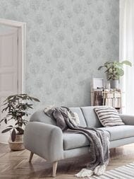 Обои виниловые на флизелине Grandeco Originale (1,06х10,05) деревья, серые R166103 (рул.)