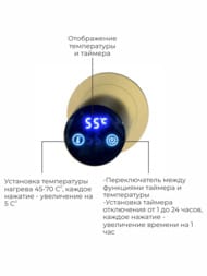 Полотенцесушитель TERMINUS Аккорд П5 (ШВ 500x800) электрический, золото брашированное 4670078568137