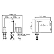 ��������� ��� ����������� WasserKRAFT Naab 8635 �������������, �� 3 ���������, ����: ����