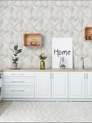 Обои виниловые на флизелине Grandeco Flora R114102 (1,06х10,05) геометрия, серые (рул.)