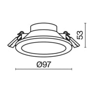 ������������ ���������� Maytoni Stockton (�������) DL015-6-L7W, 7��, 110�, IP44, LED, �����