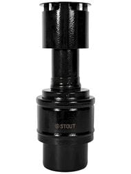 Оголовок STOUT вертикальный с ветрозащитой традиц.коакс. D60(п)/100(п) ЧЕРН. узкий SCR-6010-800012