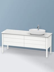 Тумба под раковину справа Duravit Luv 1733х743х570 4 ящика, белый матовый сатиновый лак LU9568R3636